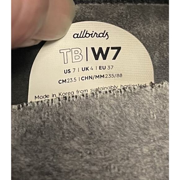 Allbirds Women’s Knit Ballet Flats Tree Breezers Dark Gray Comfort Shoes Size 7 - Picture 4 of 9